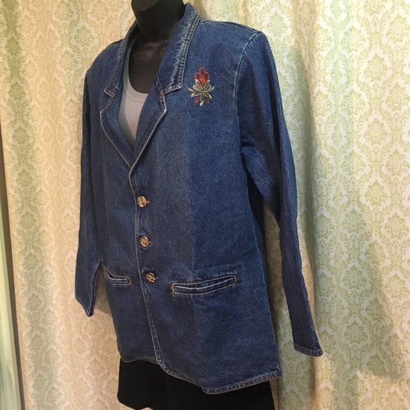 Vintage Vivaldi Jeanswear embellished denim jacket - Picture 4 of 9
